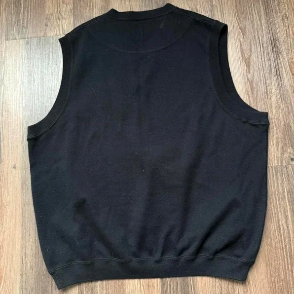 Cutter & Buck‎ Oklahoma State Vest Mens Medium Black OSU Logo Knit Sweater - Picture 2 of 6